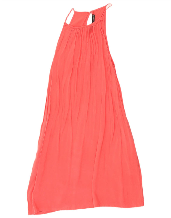 Zara Damen Neckholder-Kleid UK 14 Large Pink