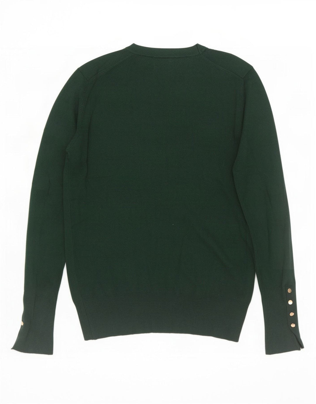 Zara Damen-Pullover mit Rundhalsausschnitt, UK 12, mittelgrüne Viskose