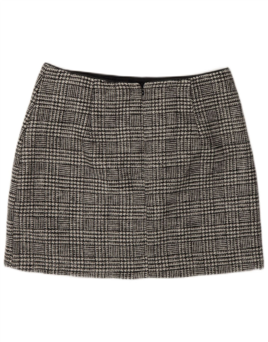 Oasis Damen Minirock UK 14 Large W32 Grauer Hahnentritt