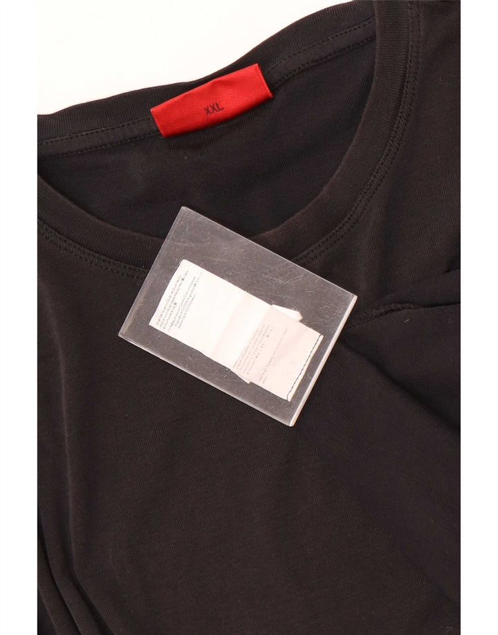 Hugo Boss Herren T-Shirt Top 2XL Schwarz Baumwolle