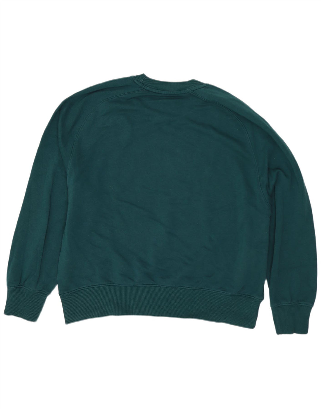 Zara übergroßer Damen-Sweatshirt-Pullover, UK 14, mittelgrüne Baumwolle