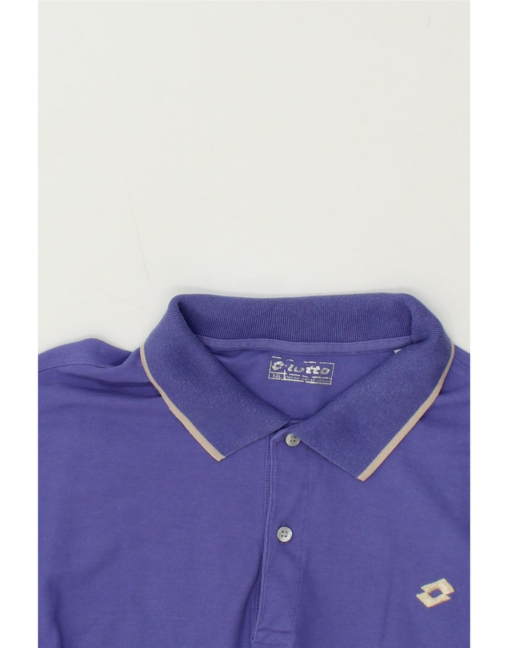 LOTTO Mens Polo Shirt 2XL Purple Vintage Lotto and Second-Hand Lotto from Messina Hembry 