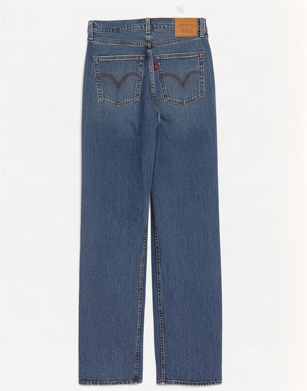 Levi's Damen Ribcage High Rise Straight Jeans W28 L32 Blaue Baumwolle
