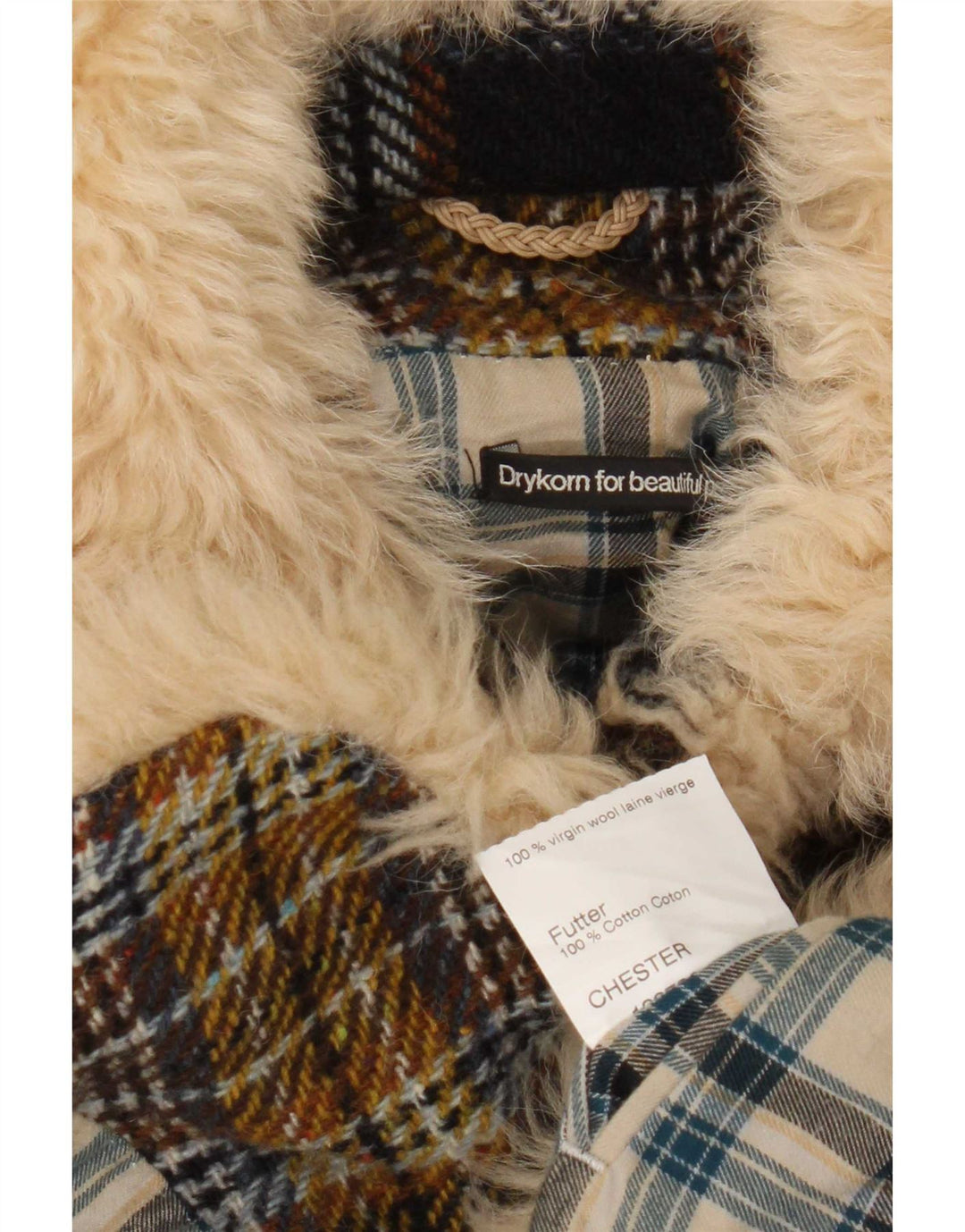 Drykorn Damen-Blazer mit 4 Knöpfen, Gr. 8, klein, mehrfarbig, kariert