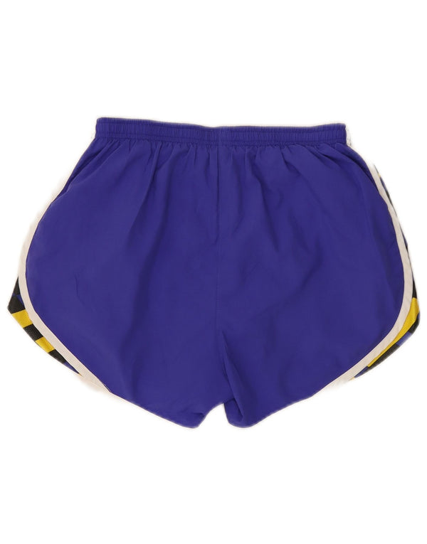 Nike Damen Sportshorts UK 8/10 Small Lila Geometrisch Polyester