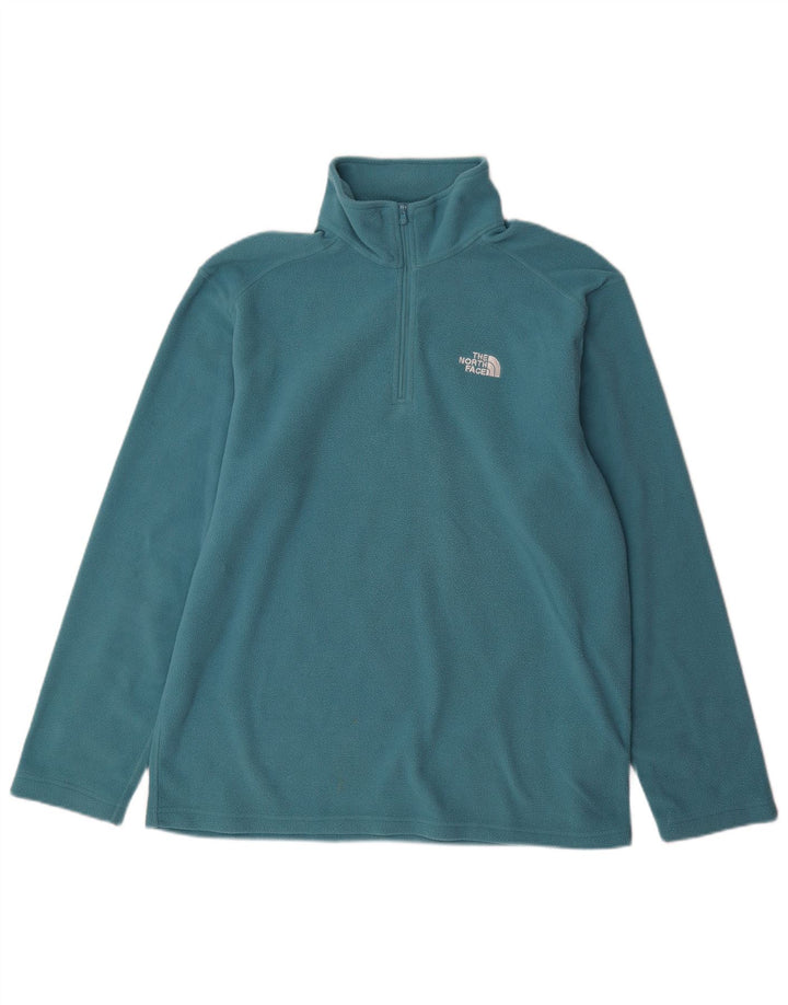 The North Face Herren-Fleecepullover mit Reißverschluss am Hals, großes, blaues Polyester