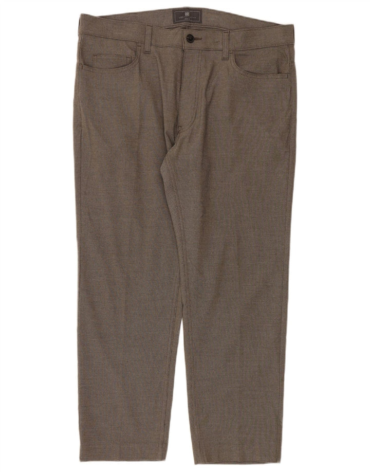 Marks & Spencer Herren Slim Fit Freizeithose W36 L29 Braunes Polyester