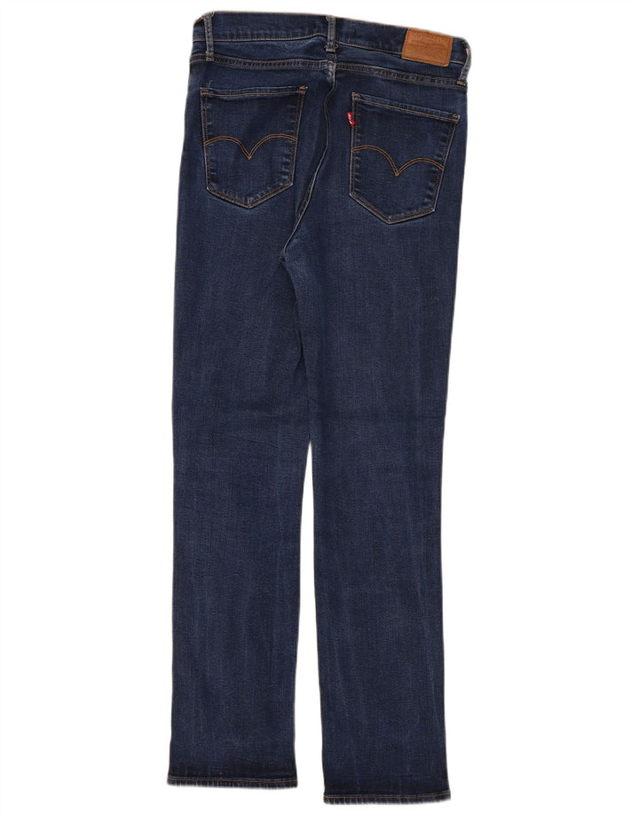 Levi's Damen 724 High Rise Straight Jeans W30 L30 Blaues Lyocell