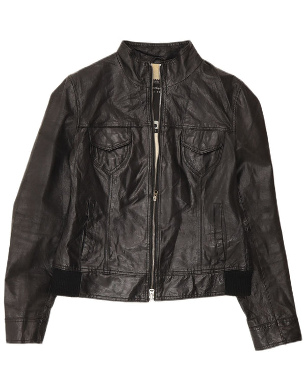 Conbipel Damen Lederjacke IT 44 Medium Schwarz