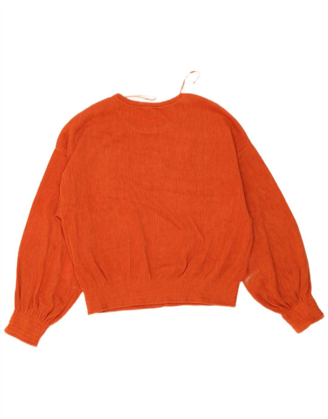 Zara Damen-Bluse mit langen Ärmeln, übergroß, Gr. 10, Größe S, Orange, Polyester