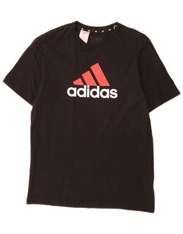 Adidas Jungen Graphic T-Shirt Top 15–16 Jahre, schwarze Baumwolle