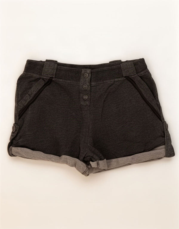 Adidas Damen Stella McCartney Sport Shorts EU 36 Small Graue Baumwolle