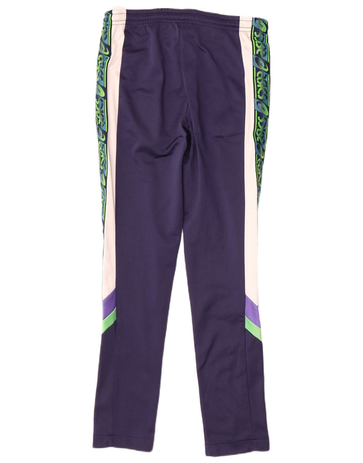 Asics Damen-Trainingsanzug, IT 46, groß, marineblau, Colourblock-Polyamid