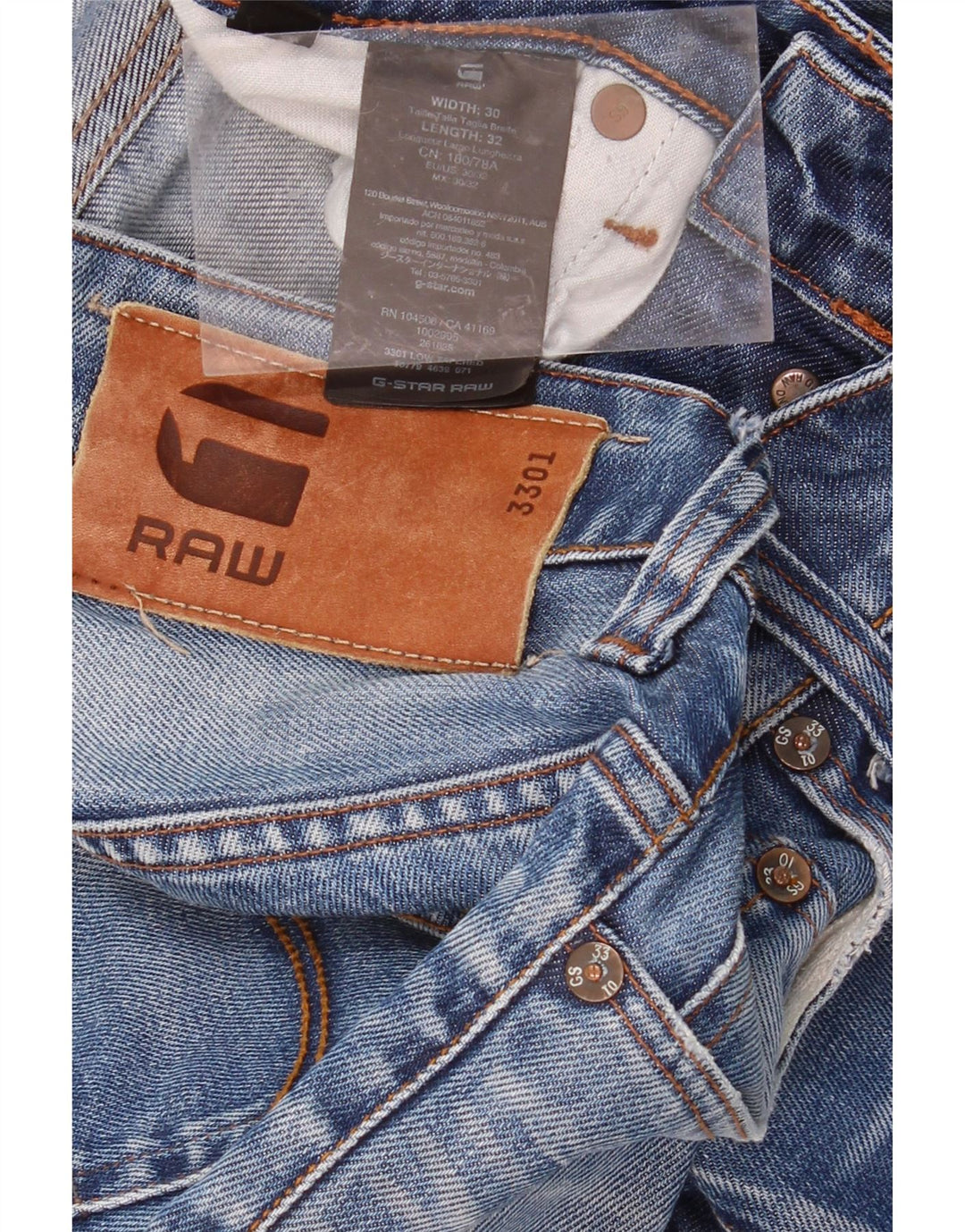 G-STAR Mens Slim Jeans W30 L32 Blue Cotton Vintage G-Star and Second-Hand G-Star from Messina Hembry 