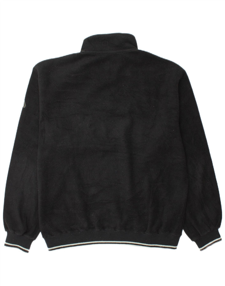 Fila Herren-Fleecepullover mit Reißverschluss, IT 52/54, großes schwarzes Polyester
