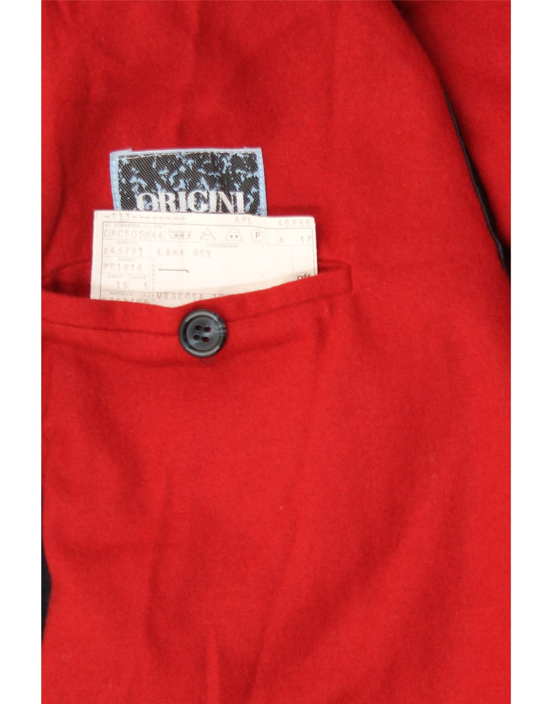 Vintage Herren Regular Fit Zweireihiger Mantel IT 46 Kleine marineblaue Wolle