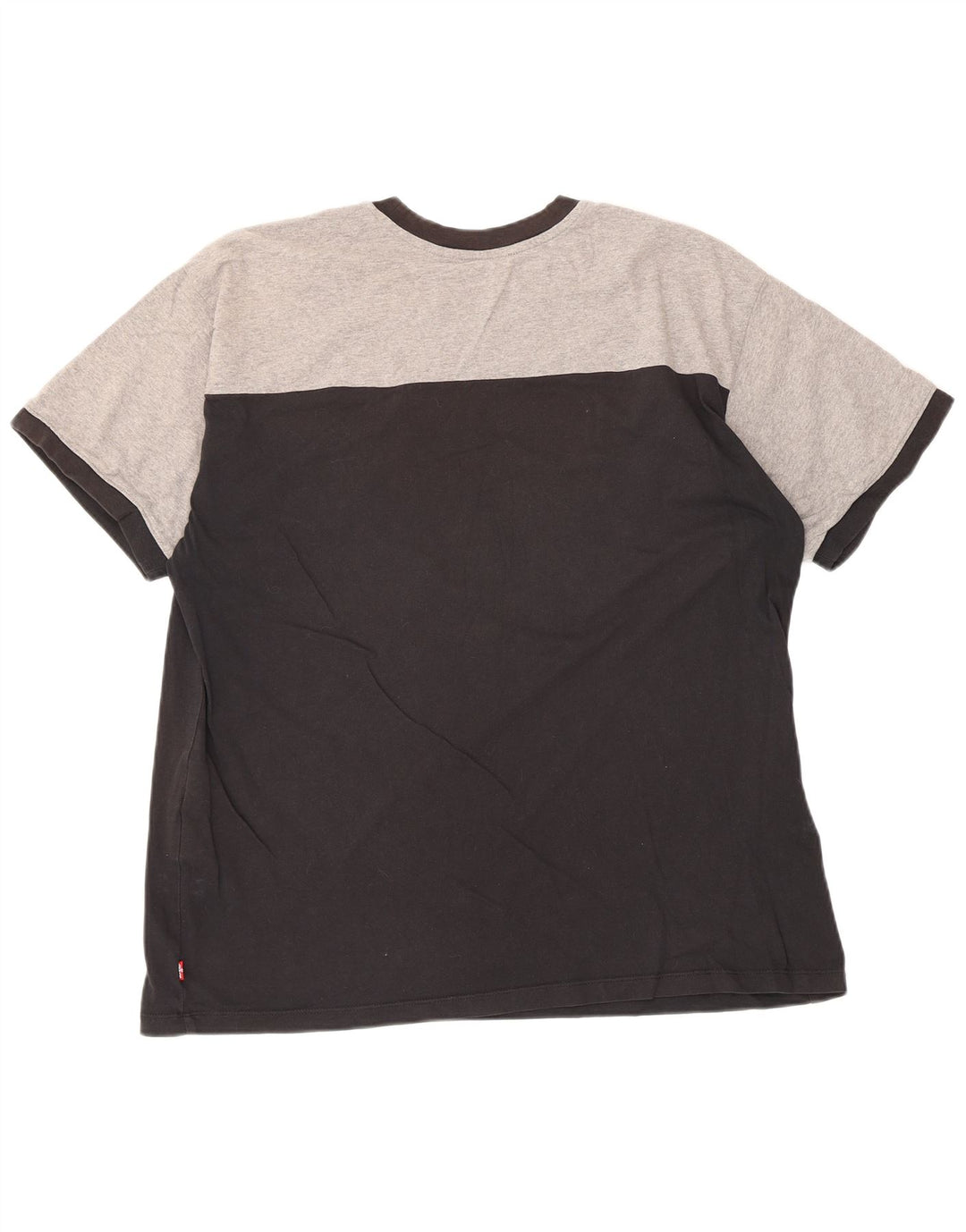 Levi's Herren Relaxed Graphic T-Shirt-Oberteil aus mittelschwarzer Colourblock-Baumwolle