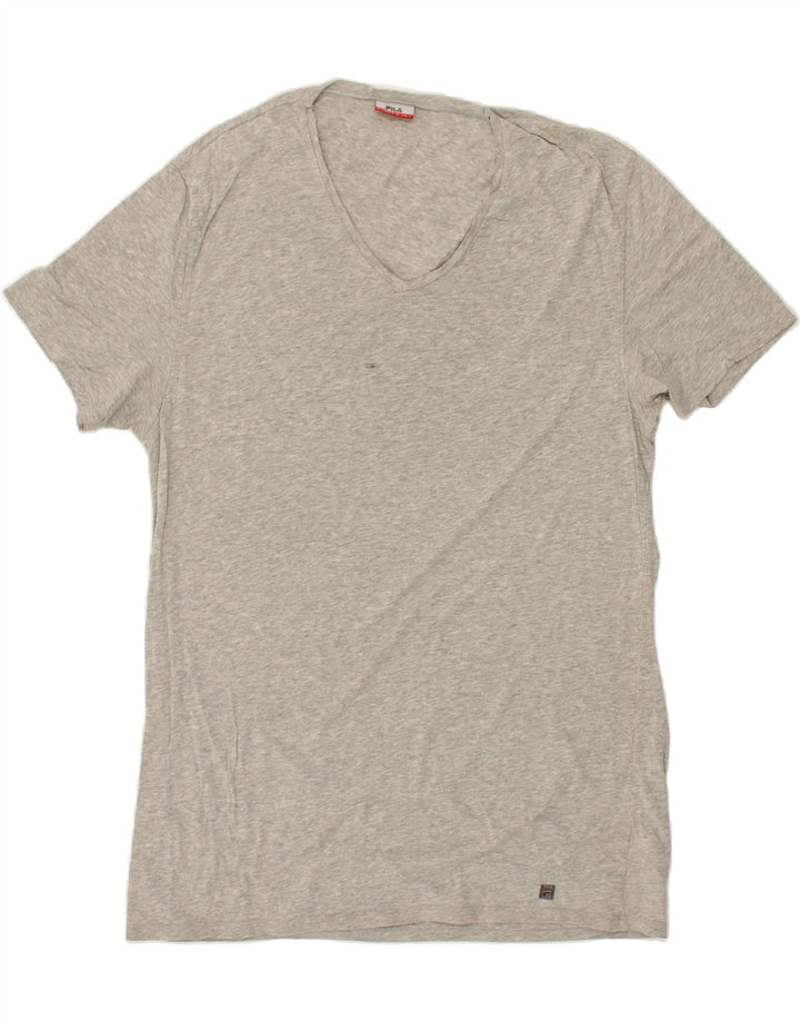 FILA Mens T-Shirt Top Large Grey Cotton Vintage Fila and Second-Hand Fila from Messina Hembry 