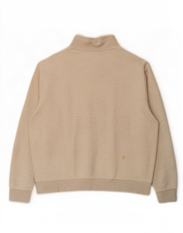 Orvis Herren-Sweatshirt mit Reißverschluss am Hals, 2XL, weiß gesprenkelte Baumwolle