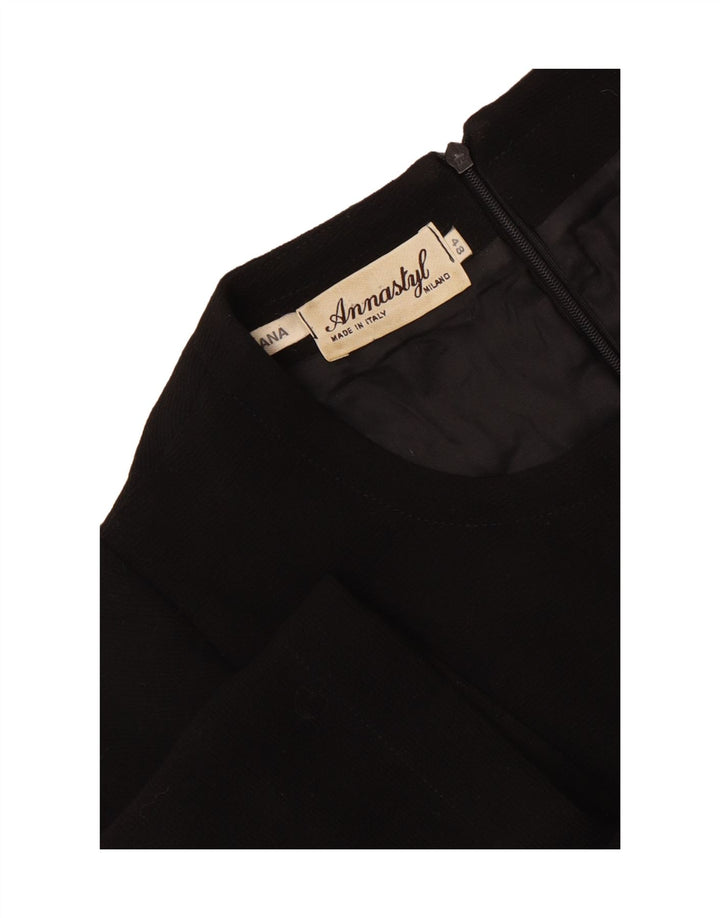 Vintage Damen Etuikleid IT 48 XL Schwarz
