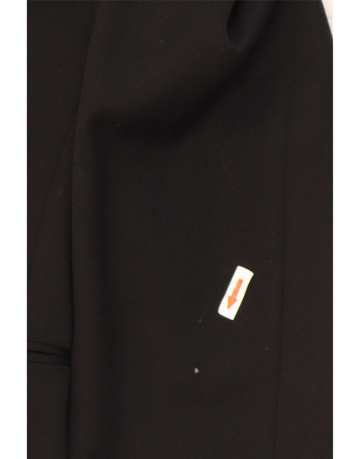 Roberta di Camerino Herren 1 Knopf Blazer Jacke IT 52 XL Schwarze Wolle