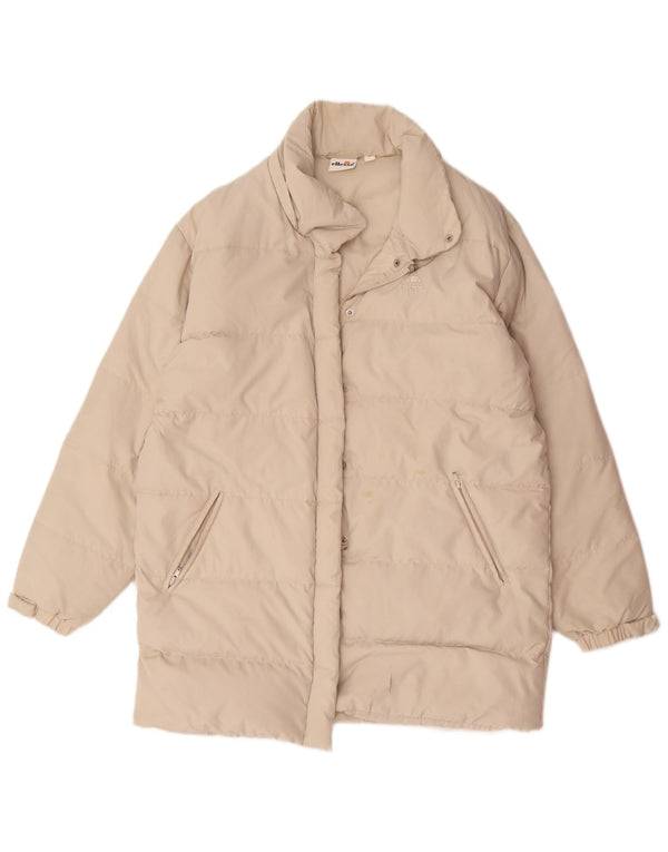 Ellesse Damen Übergroßer gepolsterter Mantel UK 14 Medium Beige Polyester