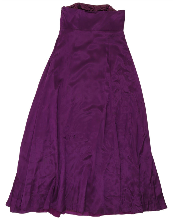 Trägerloses Damenkleid von Monsoon, UK 12, Mittelviolett, Farbblock-Seide
