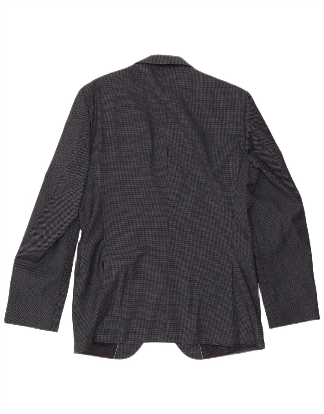 Hugo Boss Herren-Blazer mit 2 Knöpfen, EU 48, mittelgraue Wolle mit Hahnentrittmuster