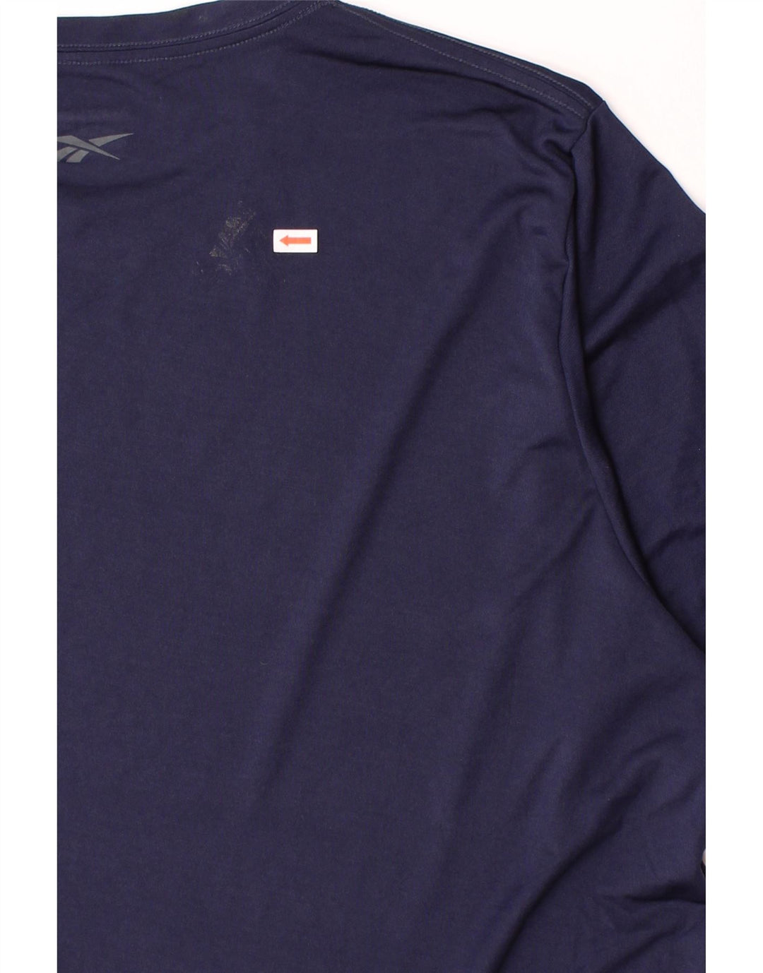 REEBOK Mens T-Shirt Top XL Navy Blue Polyester Vintage Reebok and Second-Hand Reebok from Messina Hembry 