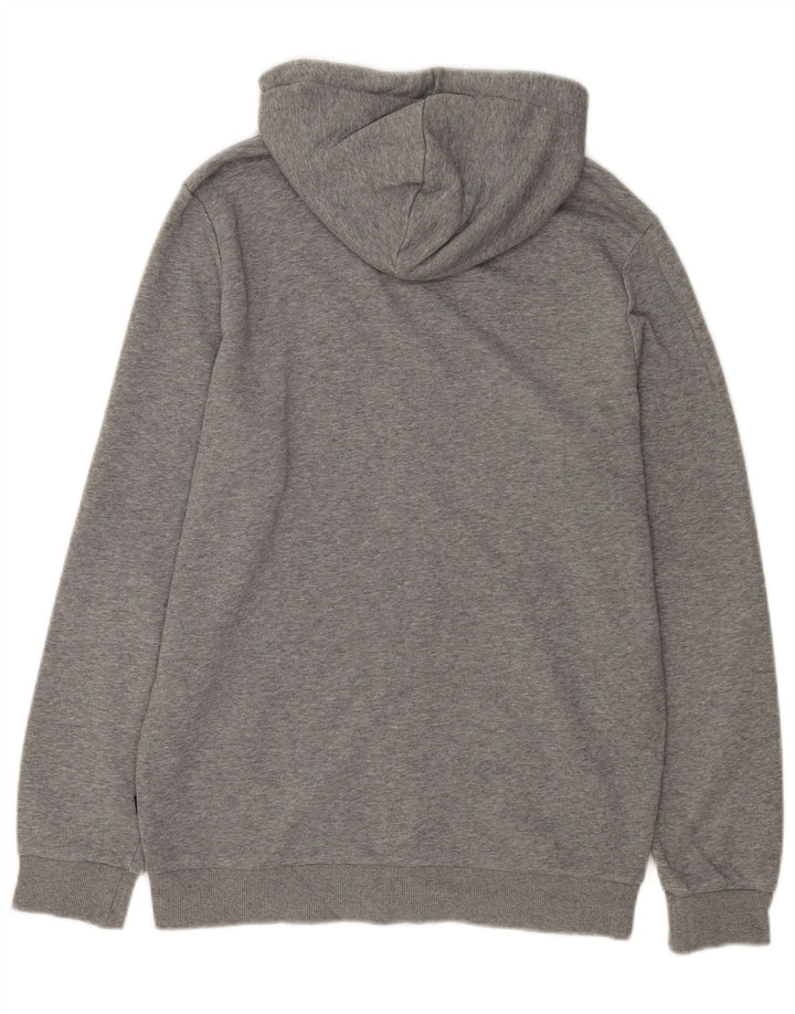 Puma Herren-Kapuzenpullover mit Reißverschluss, klein, graue Baumwolle