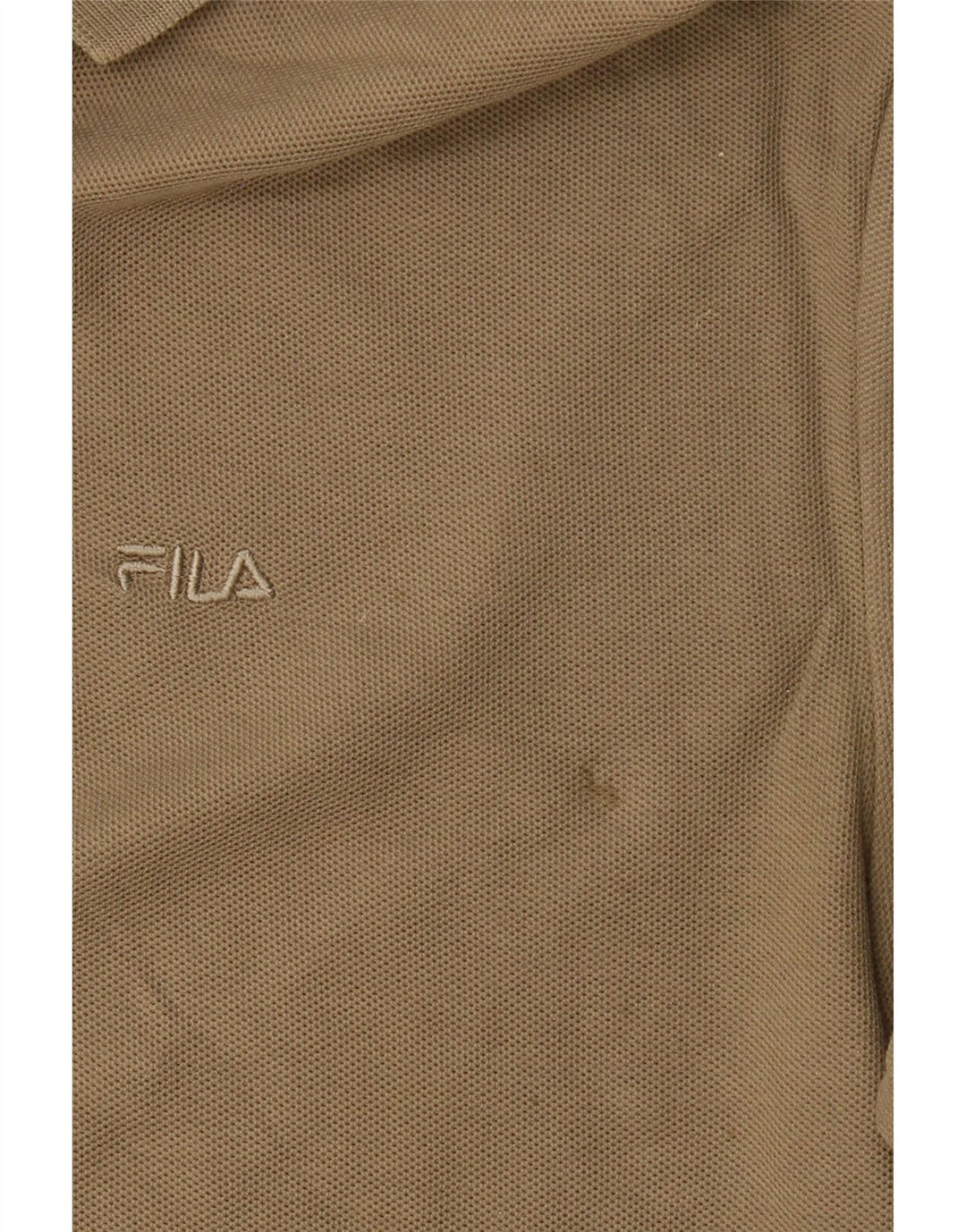 FILA Mens Polo Shirt IT 48 Medium Khaki Cotton Vintage Fila and Second-Hand Fila from Messina Hembry 
