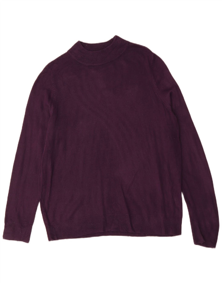 Marks & SPENCER Herren-Pullover mit Rollkragen, mittellila