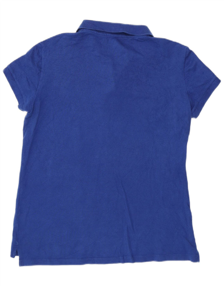 Lacoste Damen-Poloshirt, Größe 42, große blaue Baumwolle