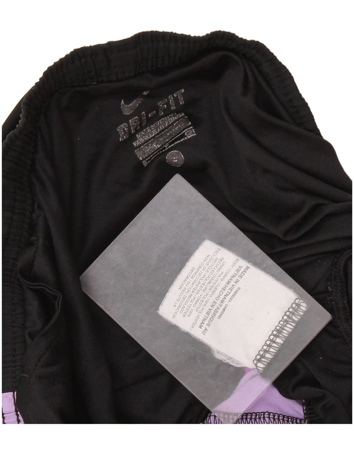 NIKE Damen Dri Fit Sport Shorts UK 10 Small Schwarz Colourblock Polyester