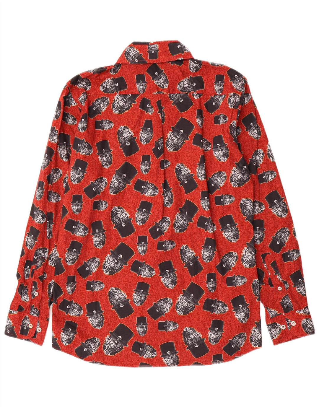 WAXMAN BROTHERS Herren-Grafikhemd aus mittelroter Baumwolle