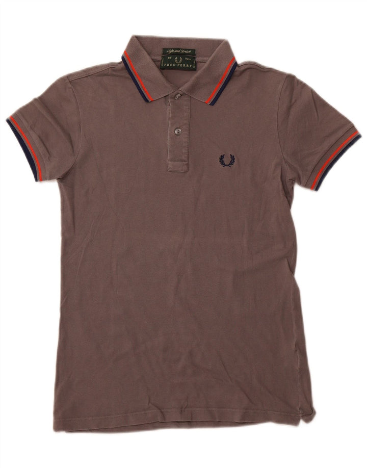 FRED PERRY Herren-Poloshirt, kleine graue Baumwolle