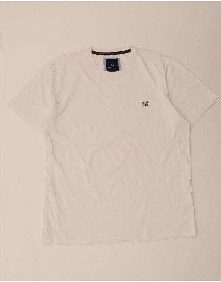 Crew Clothing Herren T-Shirt Top Large Weiß Baumwolle