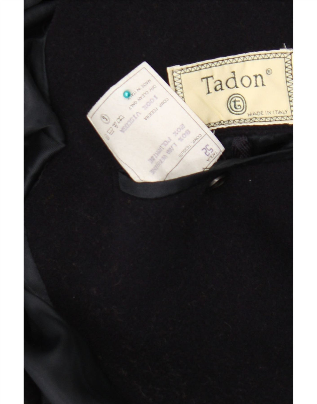 Tadon Herren Dufflecoat IT 52 XL Marineblaue Schurwolle