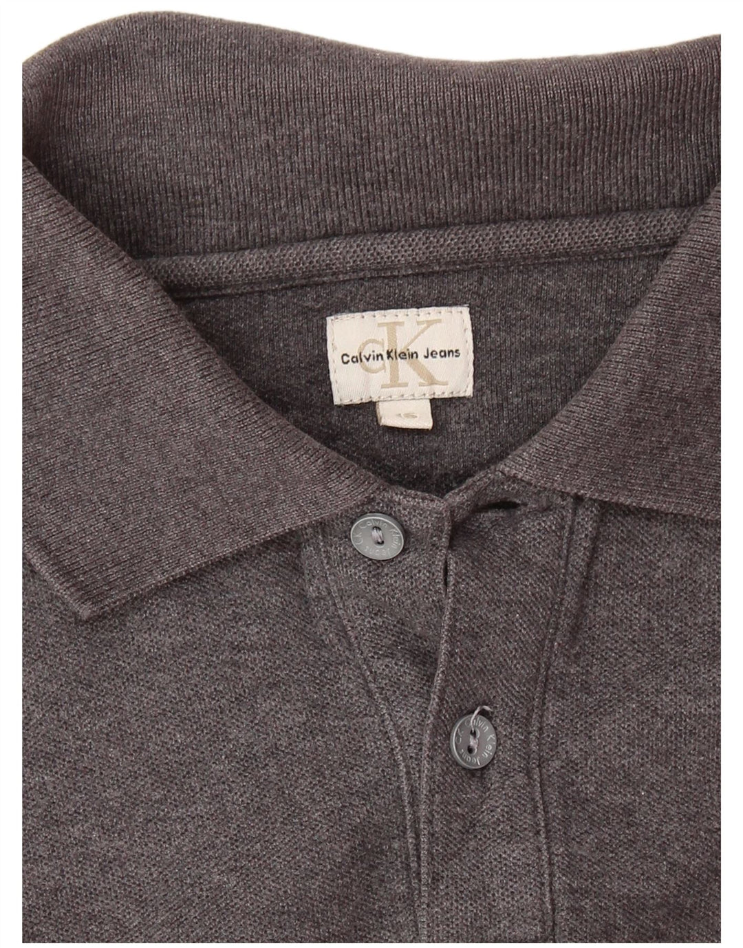 CALVIN KLEIN JEANS Langarm-Poloshirt für Jungen, 15–16 Jahre, Grau