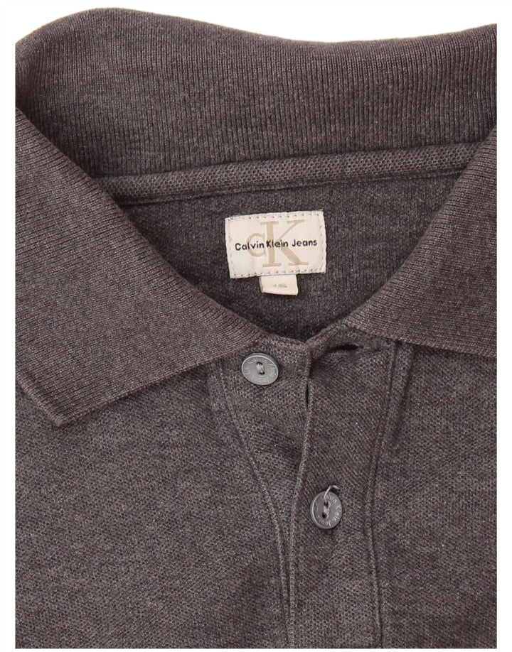 CALVIN KLEIN JEANS Langarm-Poloshirt für Jungen, 15–16 Jahre, Grau