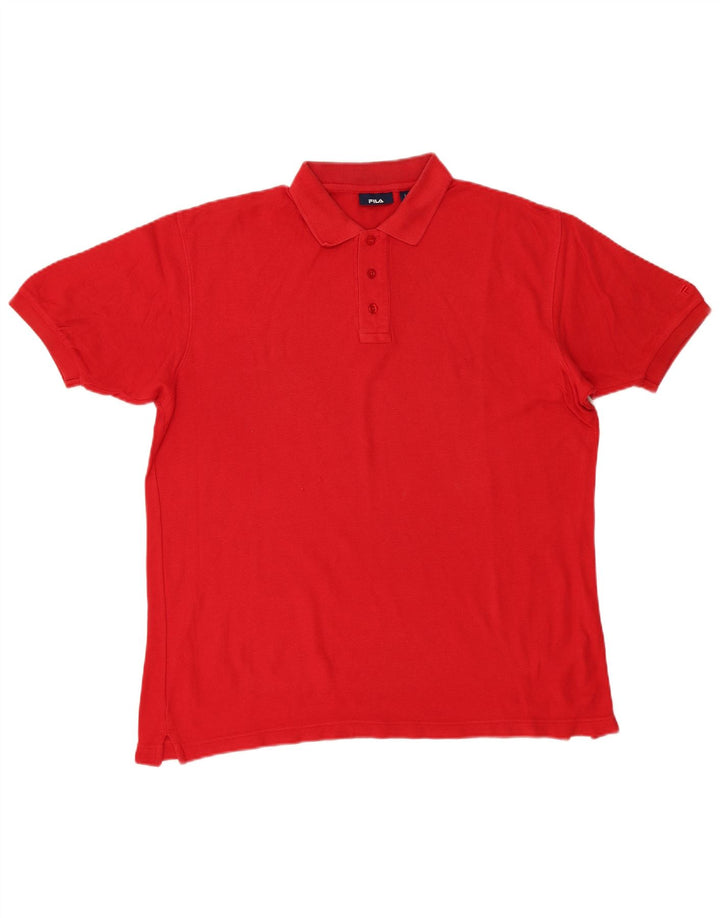Fila Herren Poloshirt Große rote Baumwolle