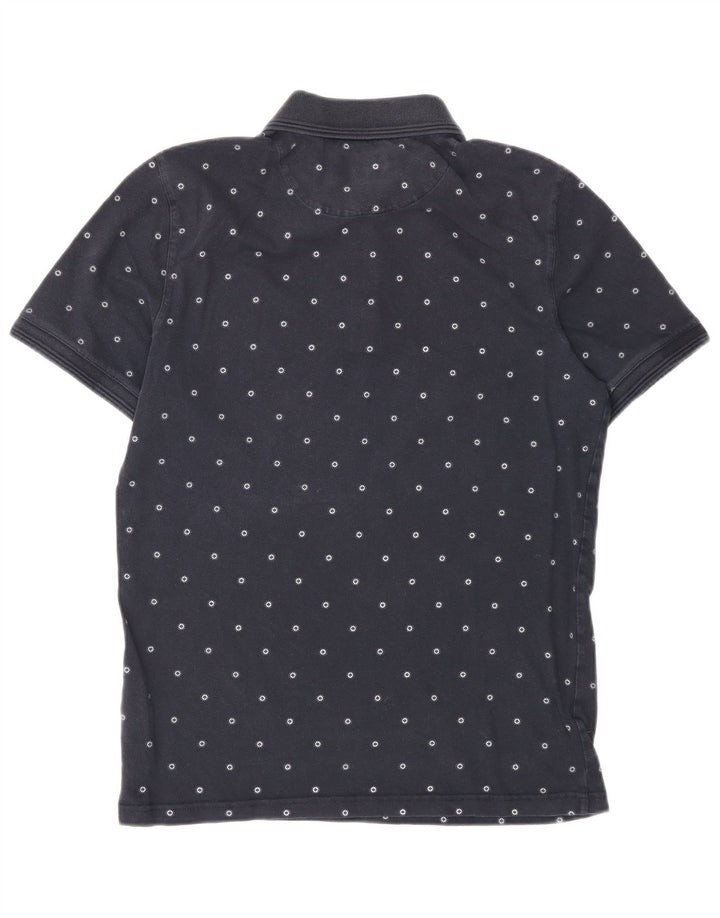 Ted Baker Herren-Poloshirt, klein, marineblau gepunktete Baumwolle