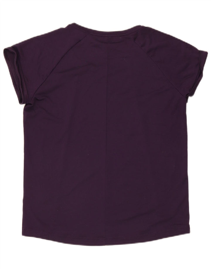 Adidas Damen Climalite T-Shirt Top UK 12/14 Medium Lila Polyester