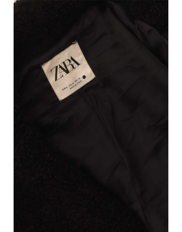 Übergroße Bolero-Jacke aus Kunstfell von Zara, Gr. 14, mittelschwarz, für Damen