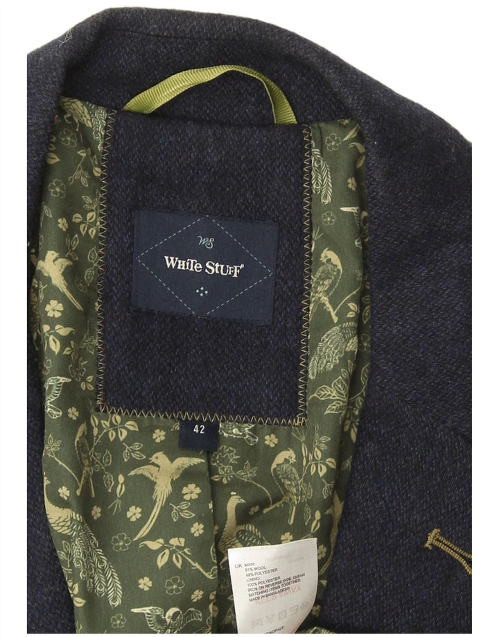 White Stuff Herren-Blazer mit 2 Knöpfen, UK 42, XL, marineblaue Wolle