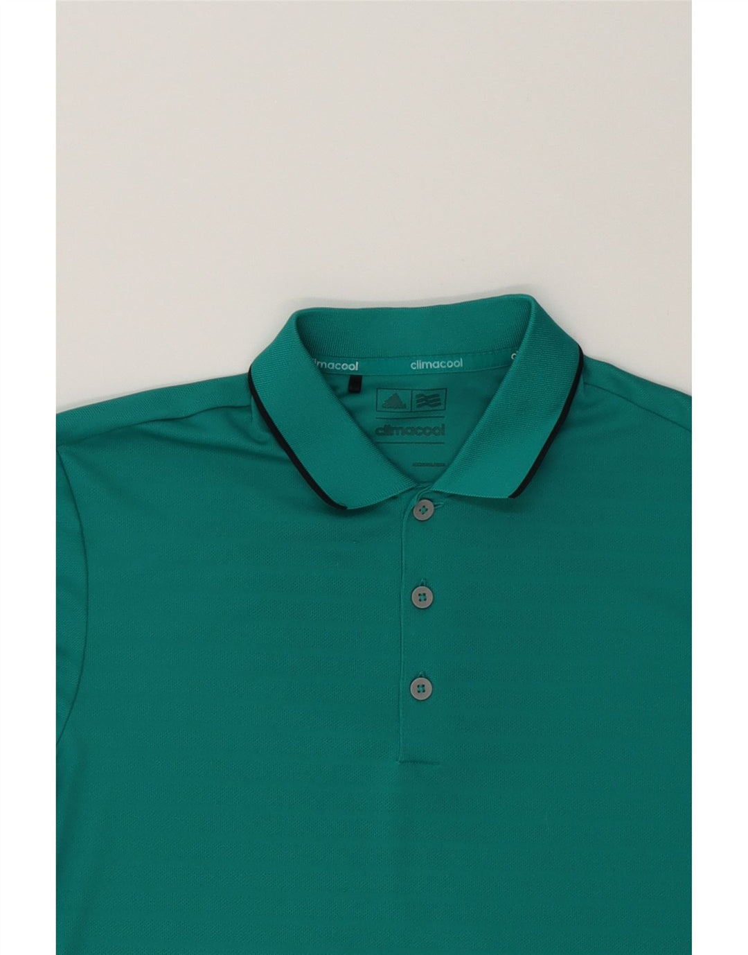 ADIDAS Mens Climacool Polo Shirt Small Turquoise Polyester Vintage Adidas and Second-Hand Adidas from Messina Hembry 