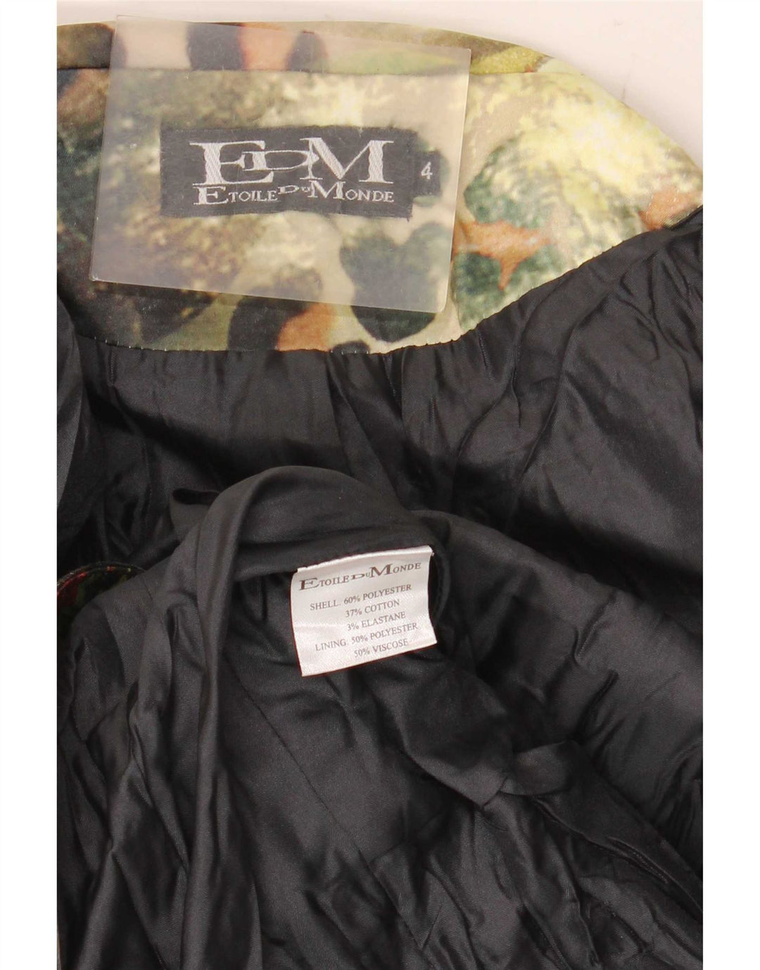 Etoile Du Monde Damen Blazer Jacke UK 10 Kleiner mehrfarbiger Tierdruck