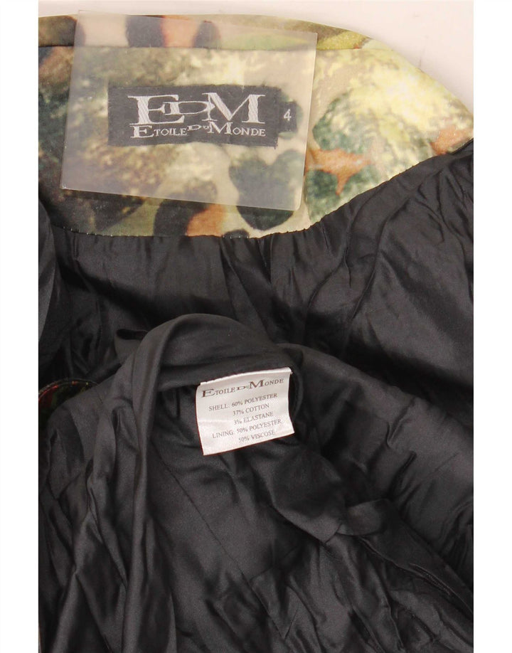 Etoile Du Monde Damen Blazer Jacke UK 10 Kleiner mehrfarbiger Tierdruck