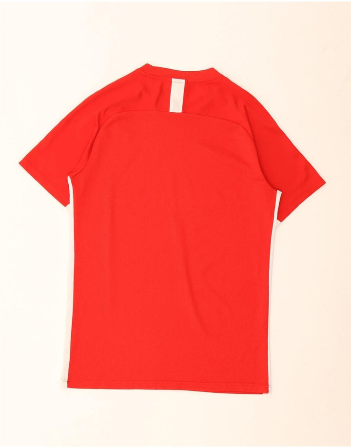 Nike Herren Dri Fit T-Shirt Top Mittelrot Farbblock