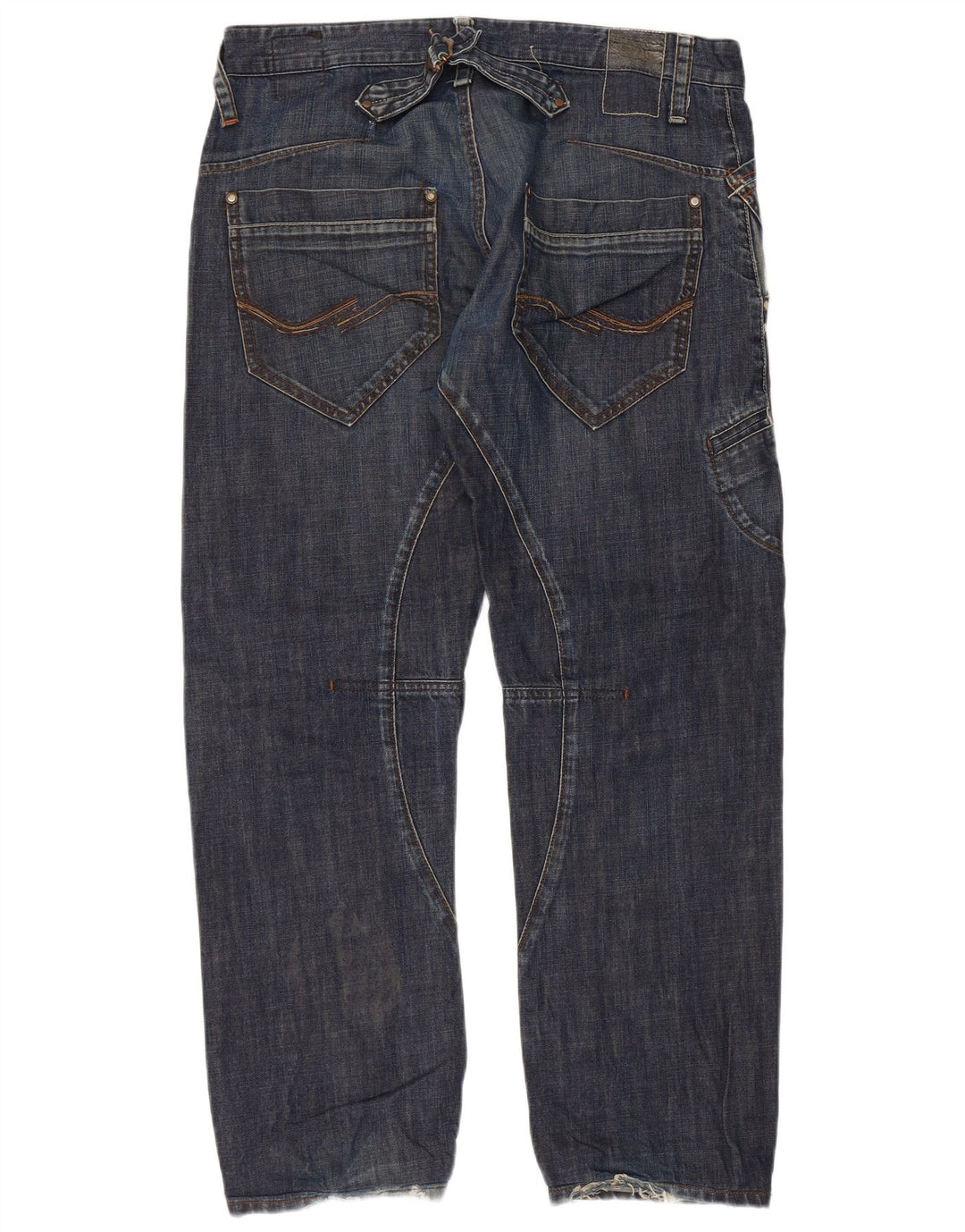 JACK & JONES Herren Straight Jeans W36 L29 Blaue Baumwolle